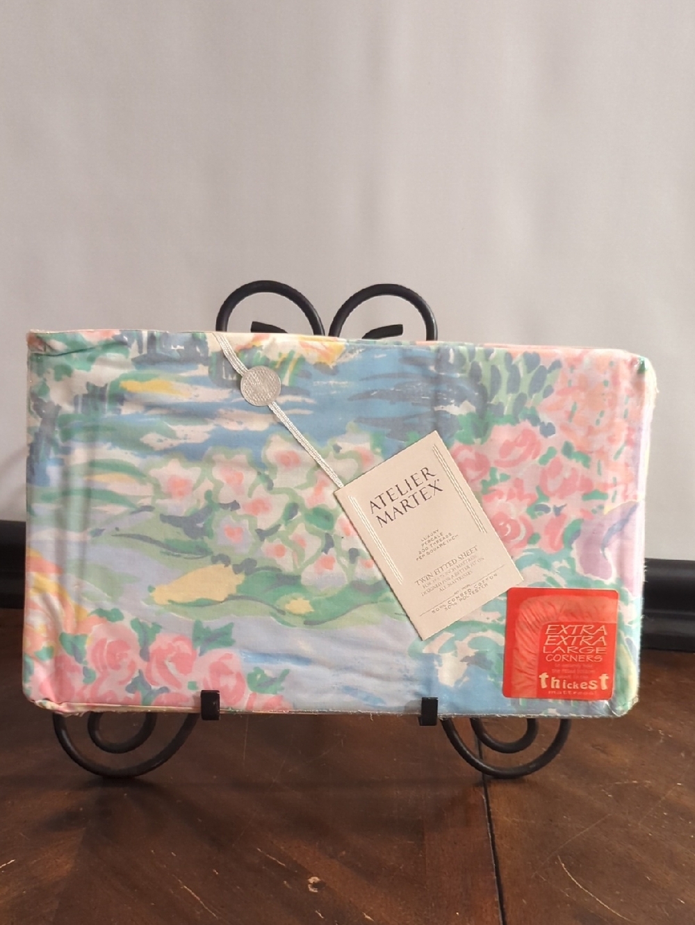 Atelier Martex Monet Water Lilies Twin Fitted Sheet New Vintage